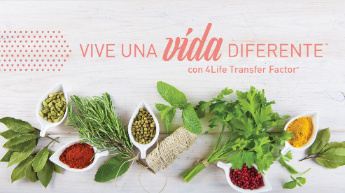 Una serie de verduras con un mensaje de 4Life.